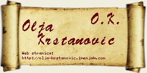 Olja Krstanović vizit kartica